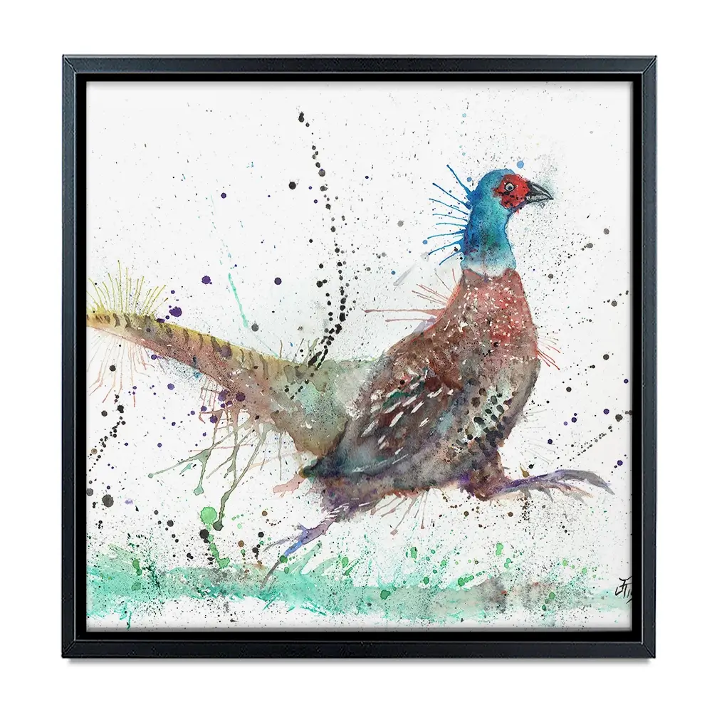 Fez The Pheasant Square Canvas Print Fez The Pheasant Square Canvas Print wall art product Jamie Taylor