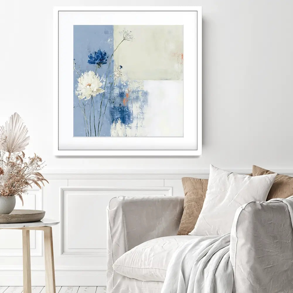 Field Flowers 3 Square Framed Art Print Field Flowers 3 Square Framed Art Print wall art product Chromatic Storm Studio