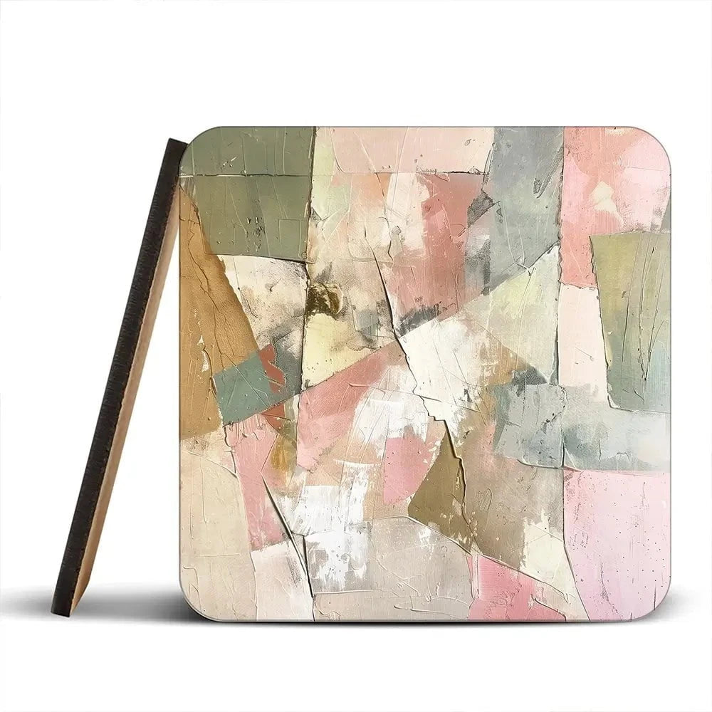 Field Mosaics Coaster Set Rainbow Soul Tree Coaster Set | Rainbow Soul Tree Art Coasters wall art product Svetlana Aleynikova