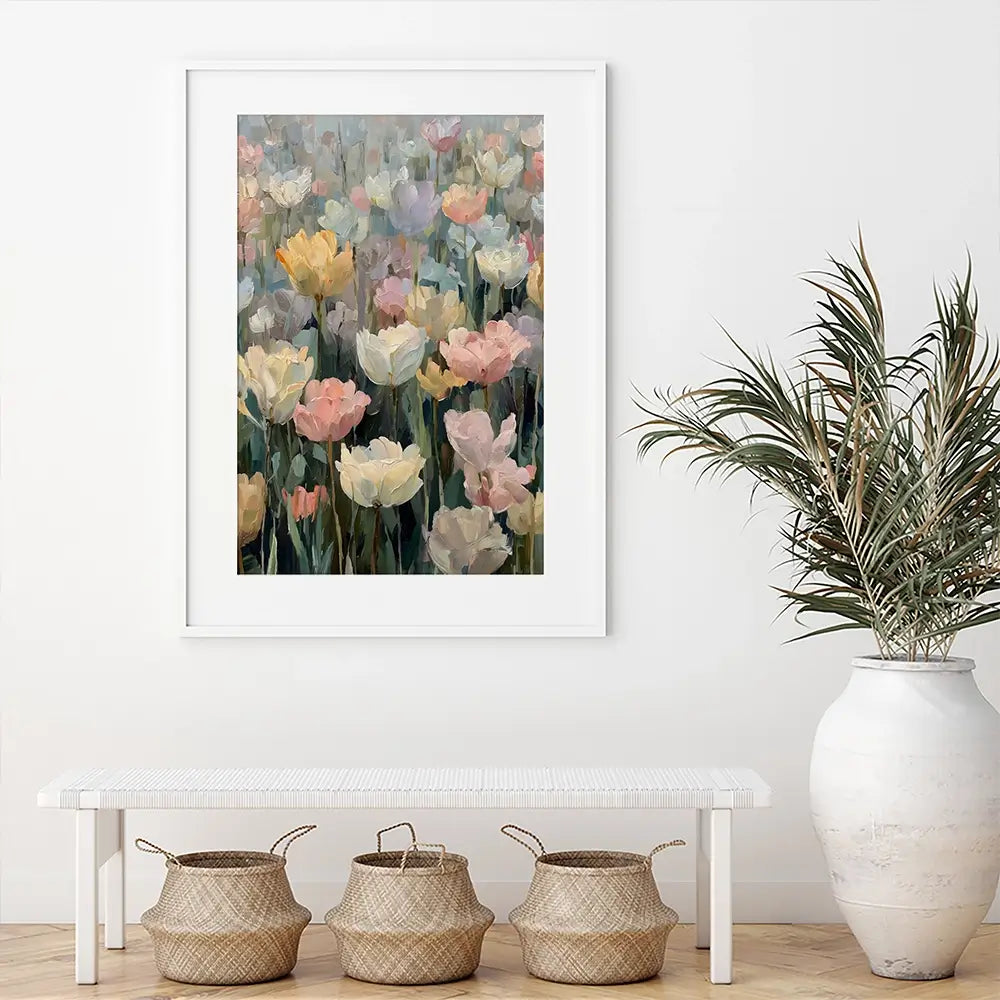 Field Of Tulips Framed Art Print Field Of Tulips Framed Art Print wall art product Art by Özge - Independent