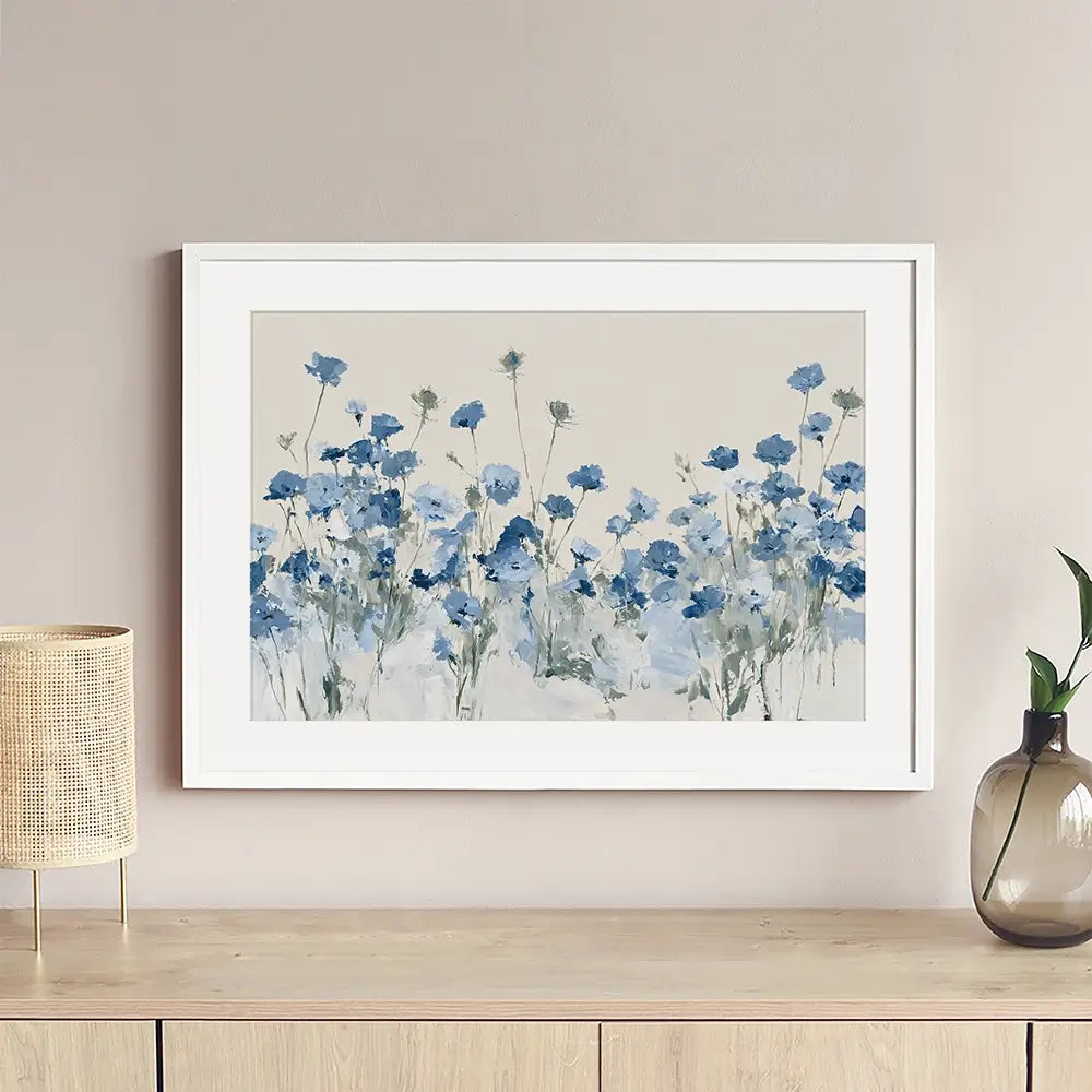 Field Of Wild Asters Framed Art Print Field Of Wild Asters Framed Art Print wall art product Chromatic Storm Studio