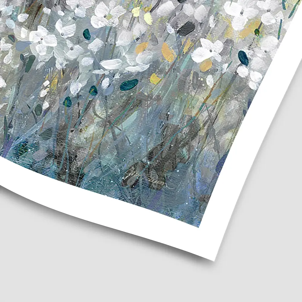 Fields In White Bloom Square Art Print Fields In White Bloom Square Art Print wall art product Carol Robinson