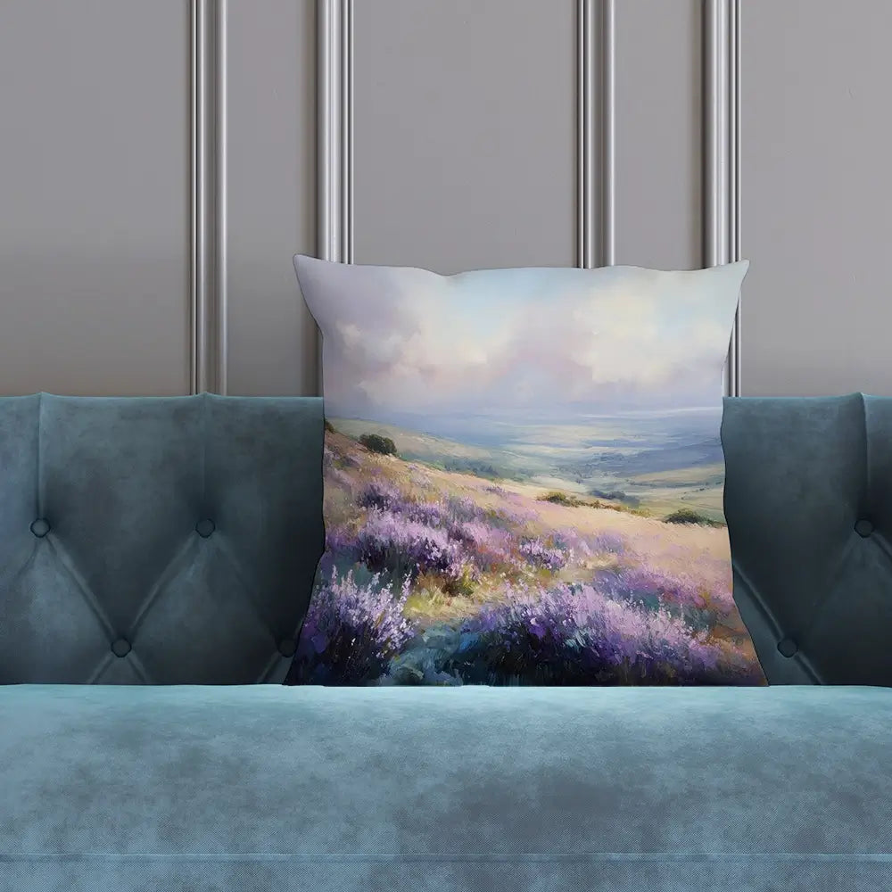 Fields Of Lavender Cushion Fields Of Lavender Cushion wall art product Tanya Ocean