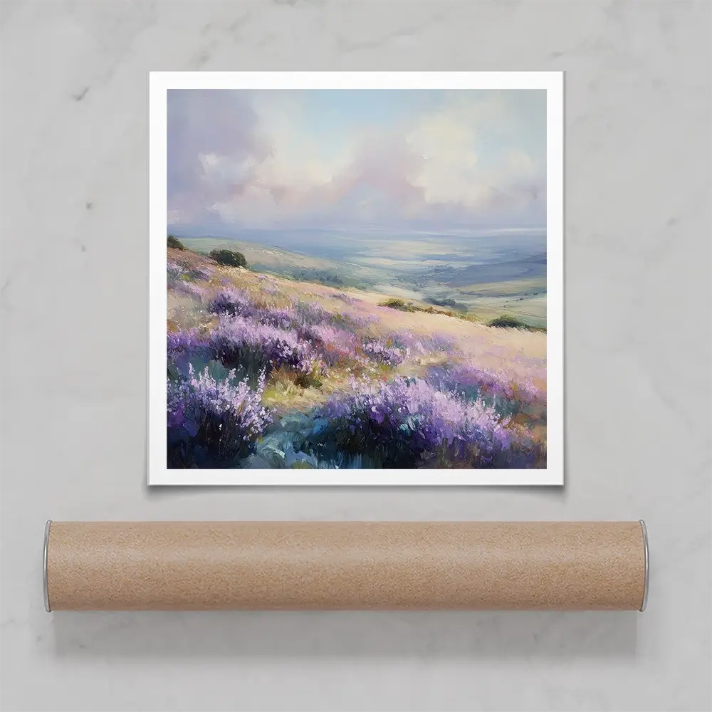 Fields Of Lavender Square Art Print Fields Of Lavender Square Art Print wall art product Tanya Ocean