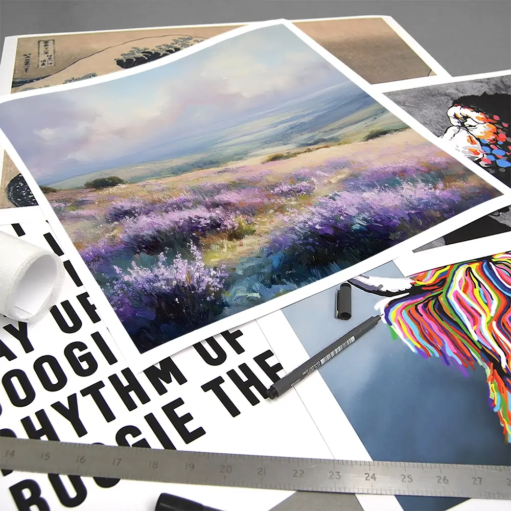 Fields Of Lavender Square Art Print Fields Of Lavender Square Art Print wall art product Tanya Ocean