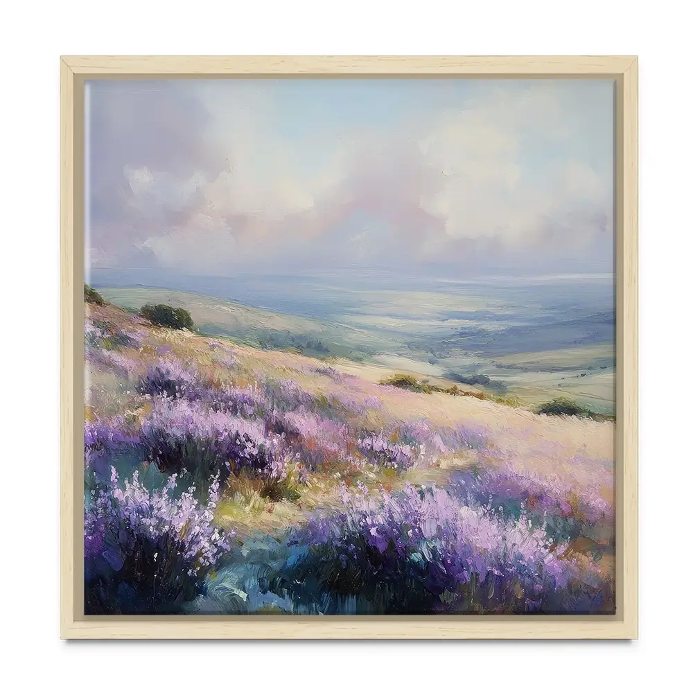 Fields Of Lavender Square Canvas Print Fields Of Lavender Square Canvas Print wall art product Tanya Ocean