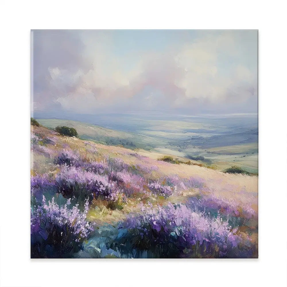 Fields Of Lavender Square Canvas Print Fields Of Lavender Square Canvas Print wall art product Tanya Ocean