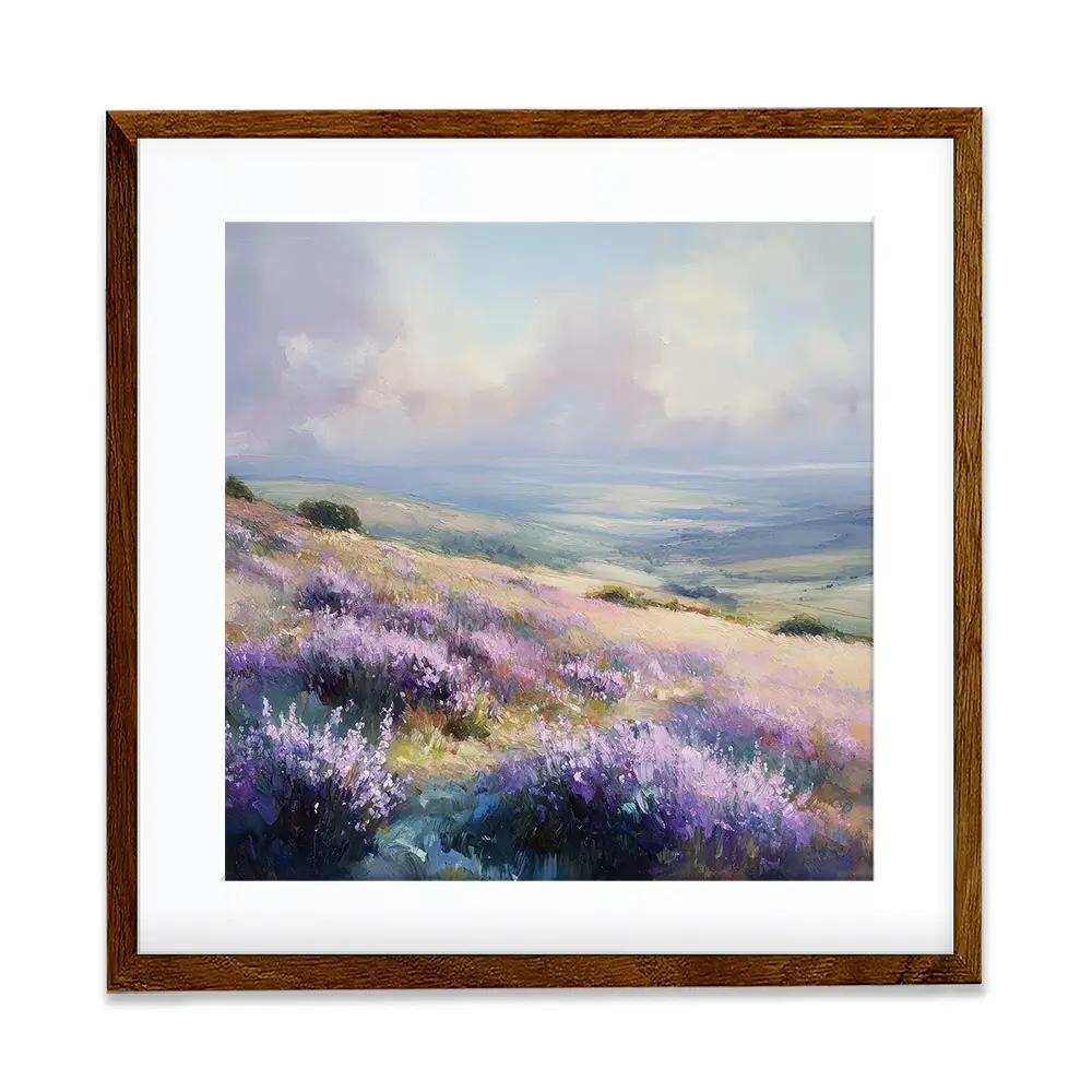Fields Of Lavender Square Framed Art Print Fields Of Lavender Square Framed Art Print wall art product Tanya Ocean