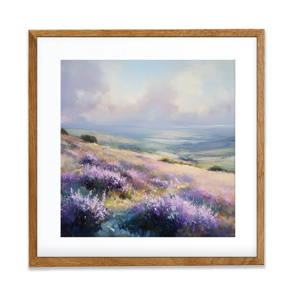 Fields Of Lavender Square Framed Art Print Fields Of Lavender Square Framed Art Print wall art product Tanya Ocean