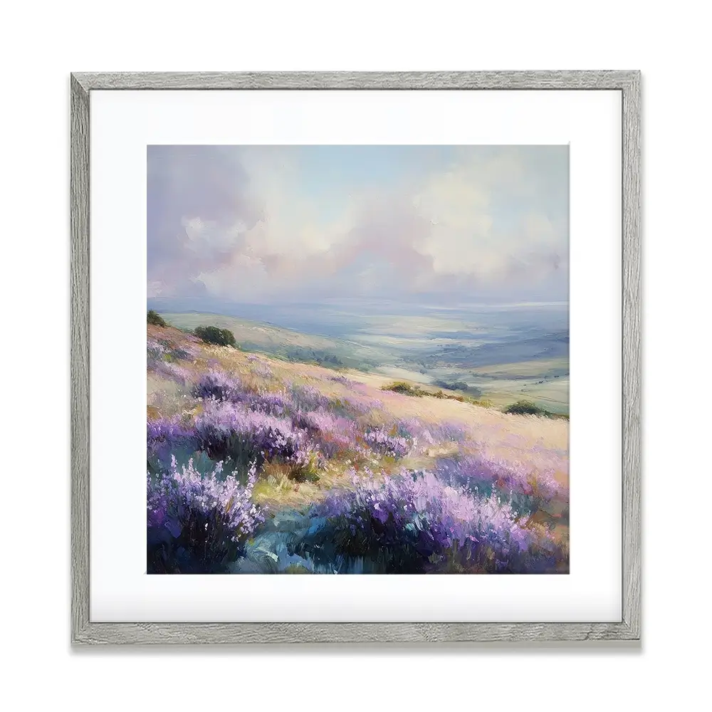 Fields Of Lavender Square Framed Art Print Fields Of Lavender Square Framed Art Print wall art product Tanya Ocean