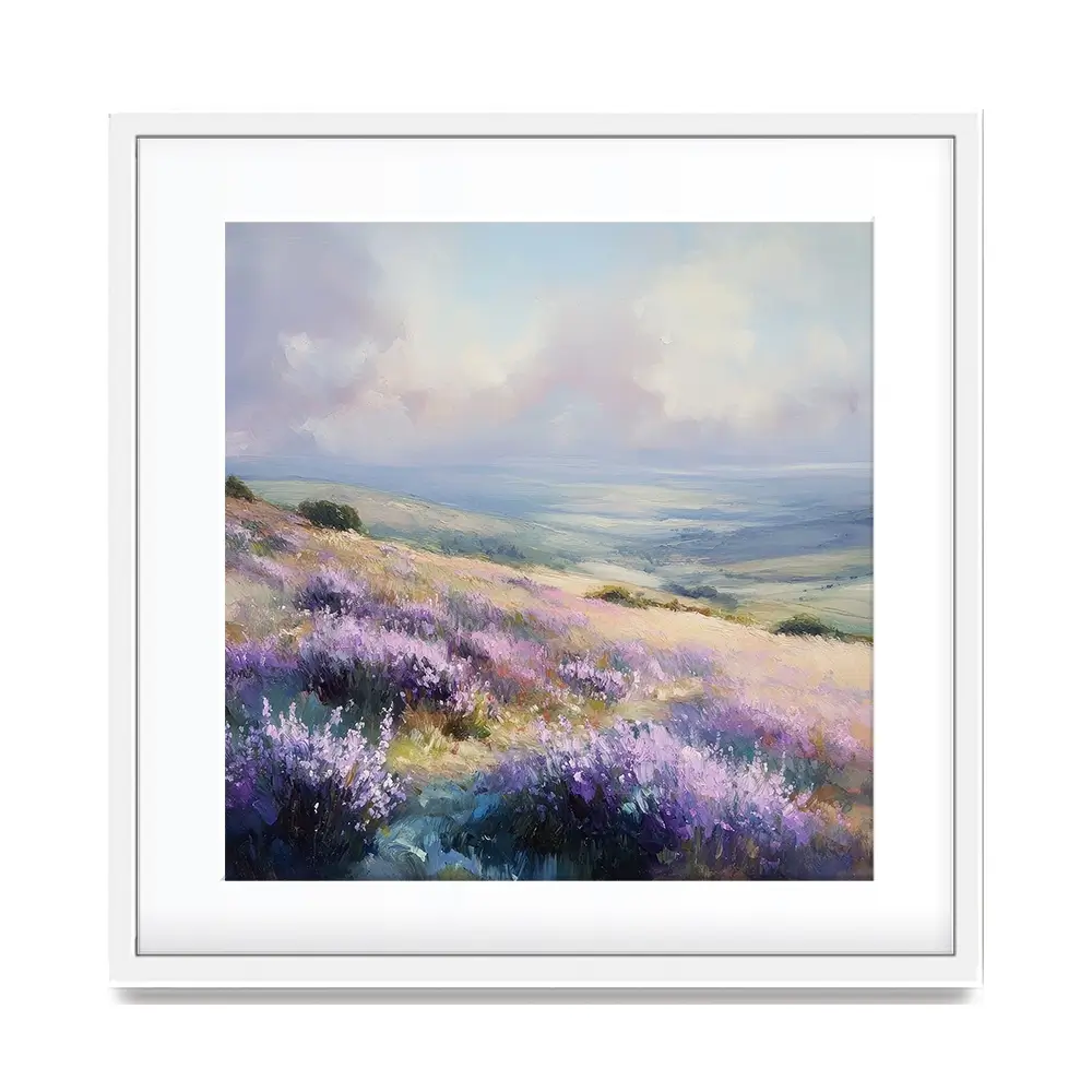 Fields Of Lavender Square Framed Art Print Fields Of Lavender Square Framed Art Print wall art product Tanya Ocean