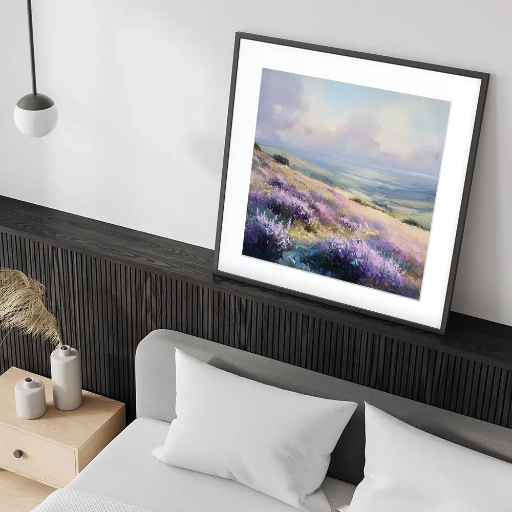 Fields Of Lavender Square Framed Art Print Fields Of Lavender Square Framed Art Print wall art product Tanya Ocean