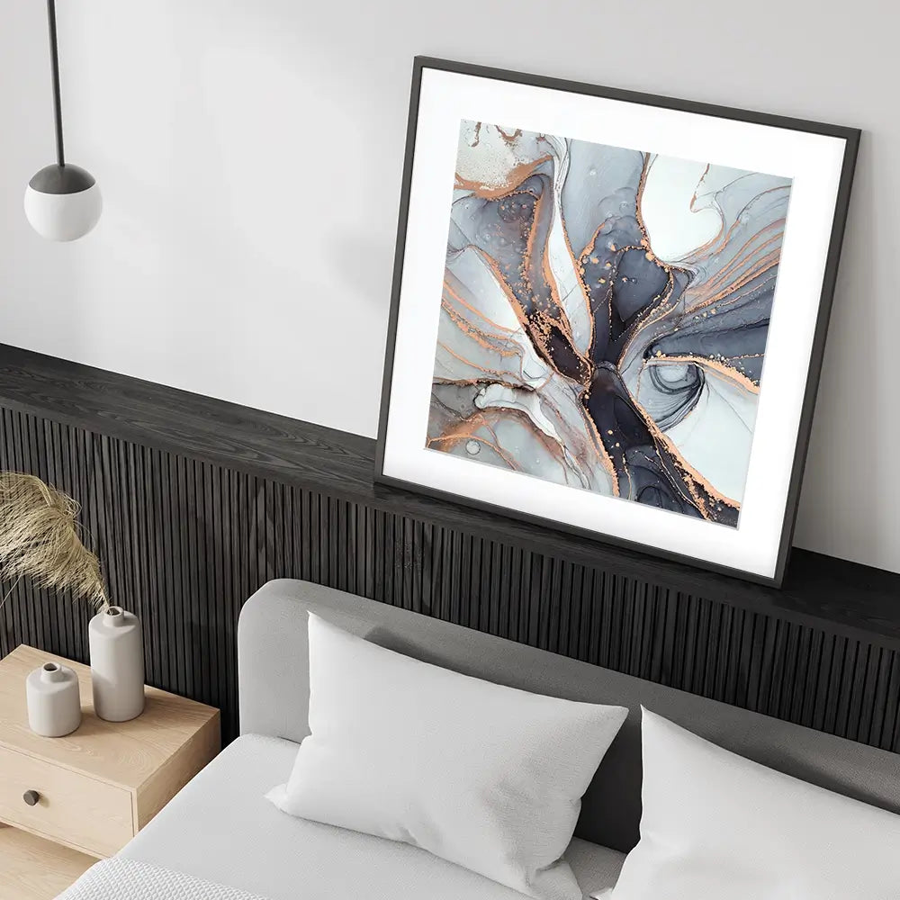 Fifty Shades Of Grey Marble Square Framed Art Print Fifty Shades Of Grey Marble Square Framed Art Print wall art product Art Print Shop