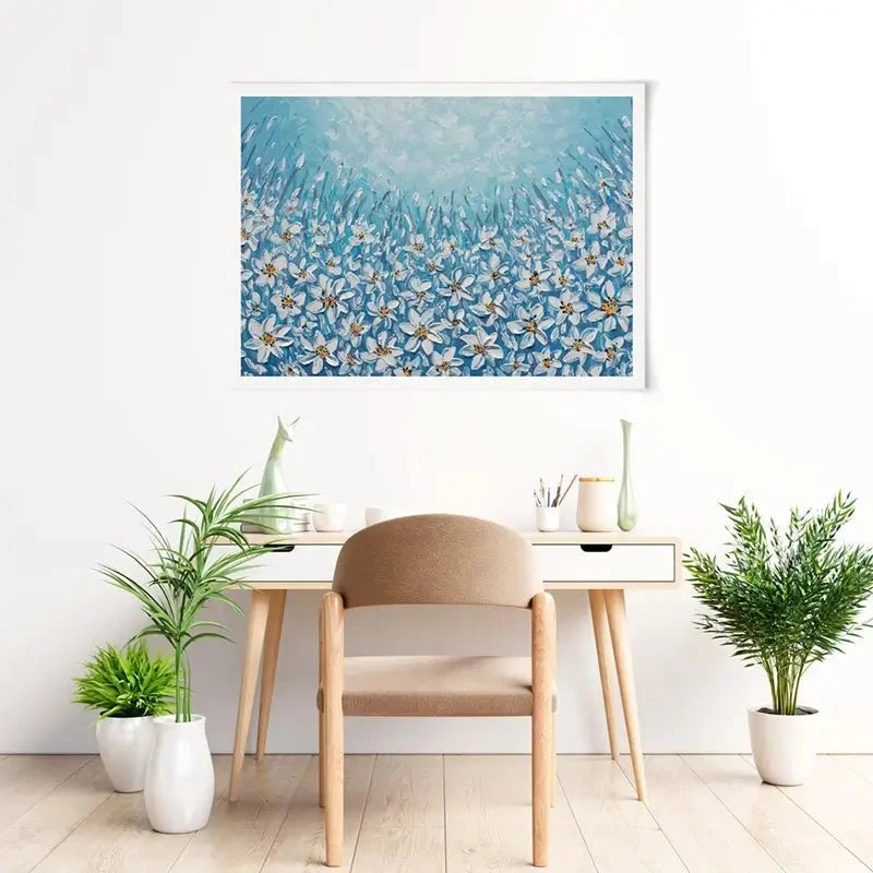 Filled With White Flowers Art Print Filled With White Flowers Art Print wall art product Olga Tkachyk