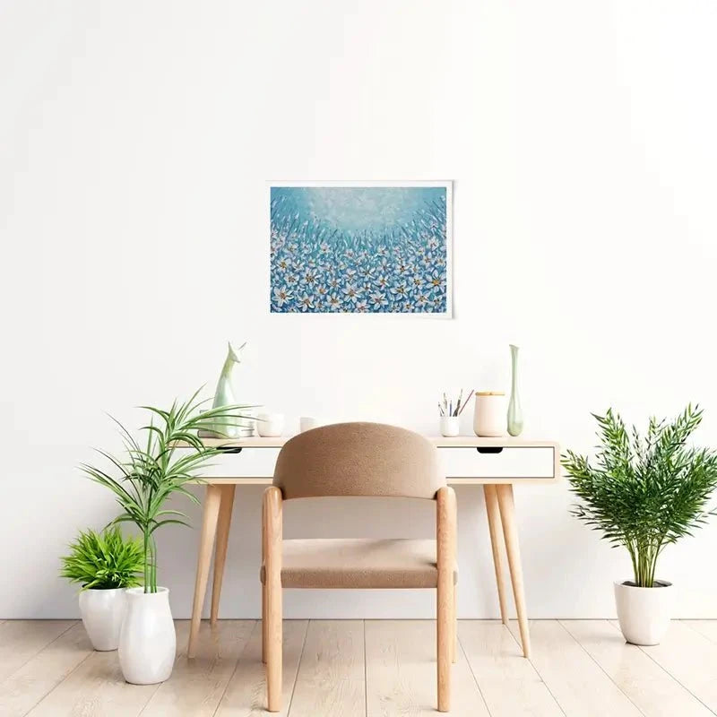 Filled With White Flowers Art Print Filled With White Flowers Art Print wall art product Olga Tkachyk