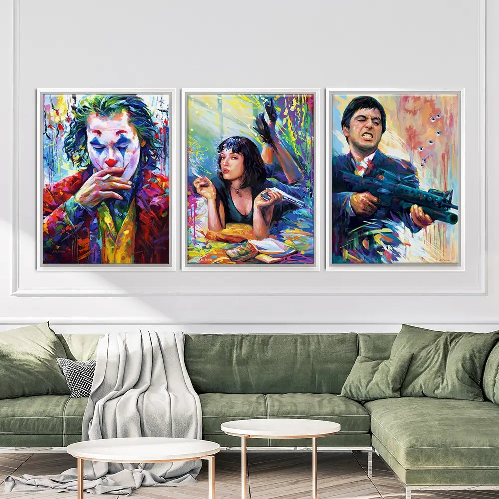 Film Stars Trio Canvas Print Film Stars Trio Canvas Print wall art product Leon Devenice