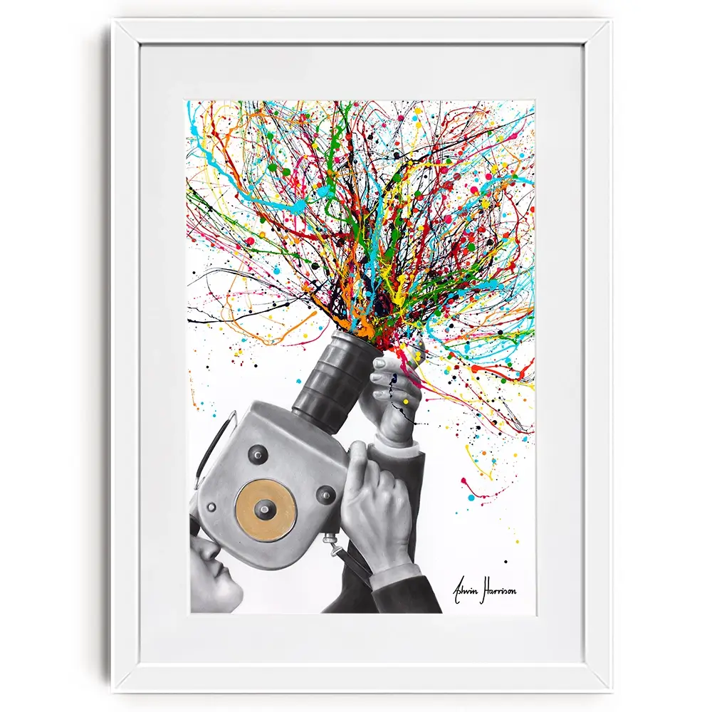 Filming The Action Framed Art Print Filming The Action Framed Art Print wall art product Ashvin Harrison