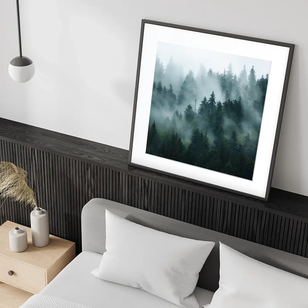 Fir Forest Square Framed Art Print Fir Forest Square Framed Art Print wall art product Roxana Bashyrova / Shutterstock