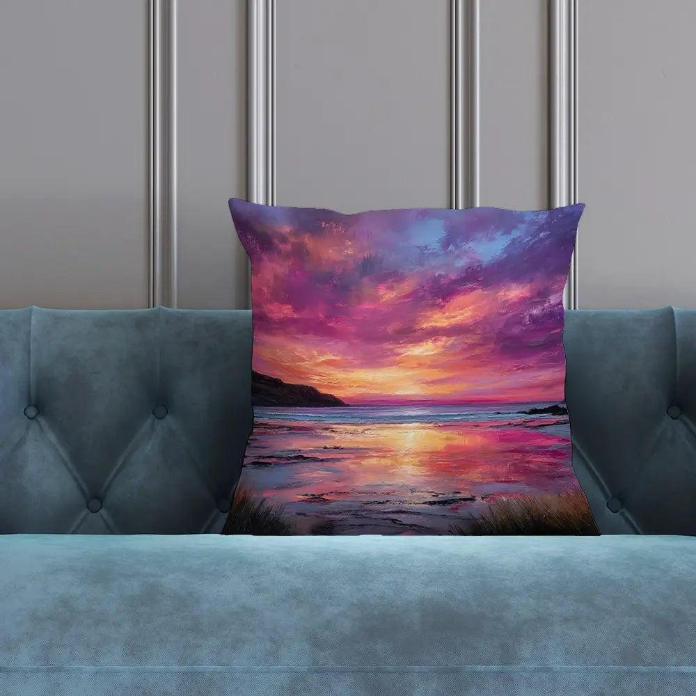 Fire Sky Bay Cushion Fire Sky Bay Cushion wall art product Art Print Shop