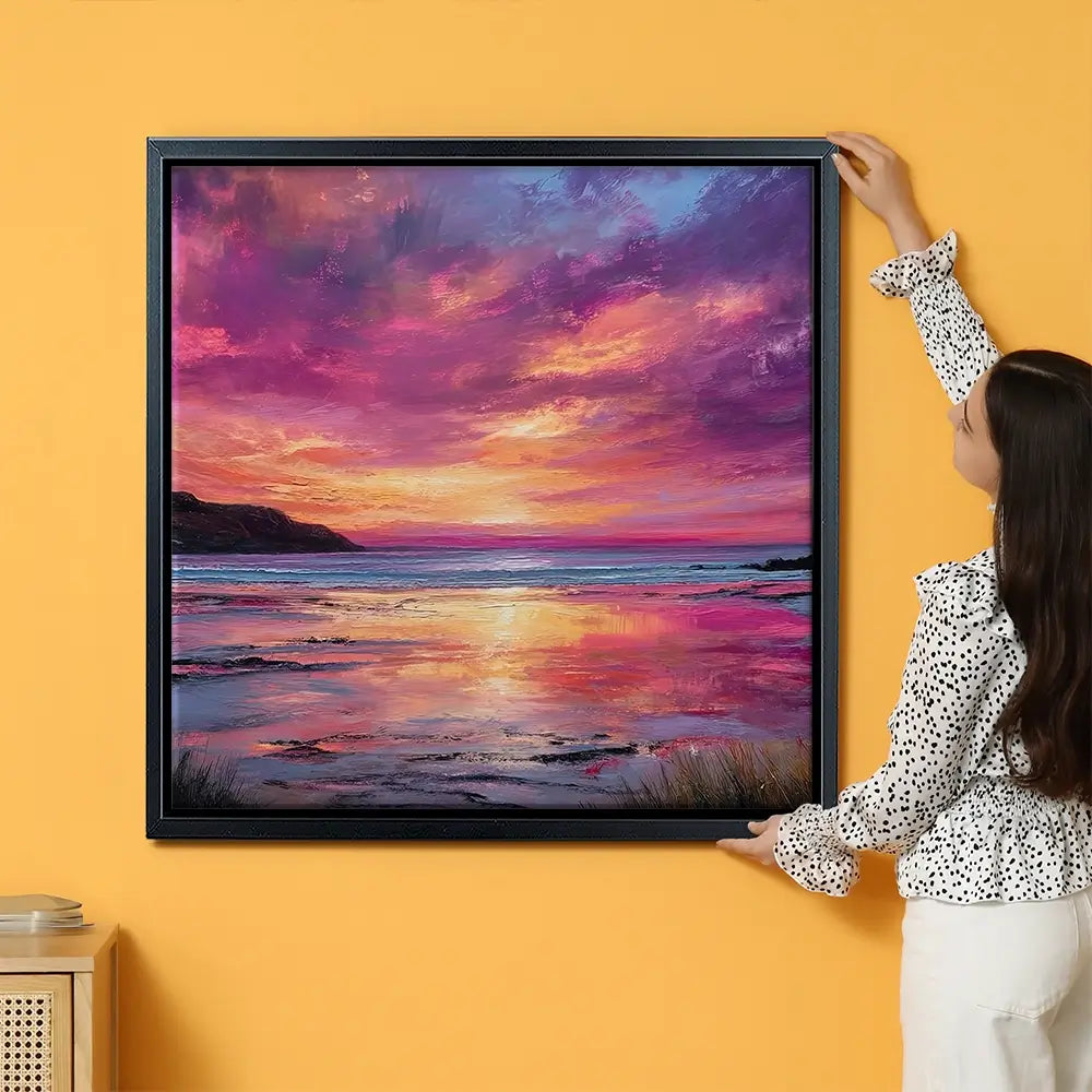 Fire Sky Bay Oversized Canvas Print Fire Sky Bay Oversized Canvas Print wall art product Art Print Shop