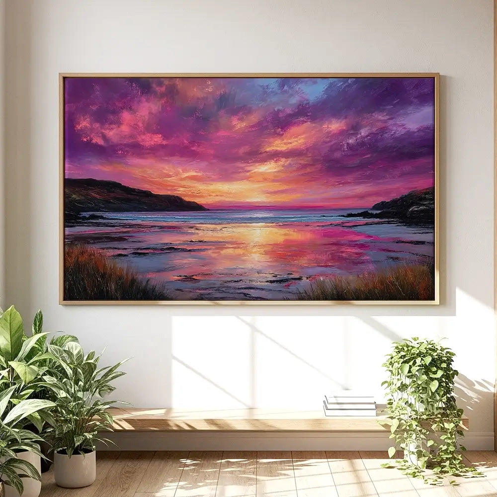 Fire Sky Bay Oversized Canvas Print Fire Sky Bay Oversized Canvas Print wall art product Art Print Shop