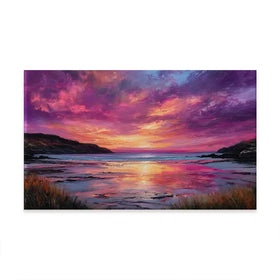 Fire Sky Bay Oversized Canvas Print Fire Sky Bay Oversized Canvas Print wall art product Art Print Shop