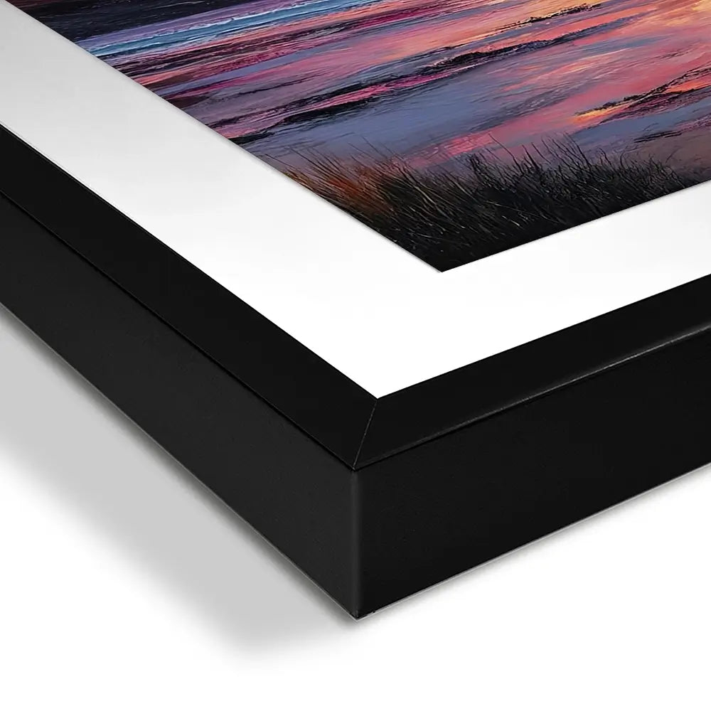 Fire Sky Bay Square Framed Art Print Fire Sky Bay Square Framed Art Print wall art product Art Print Shop