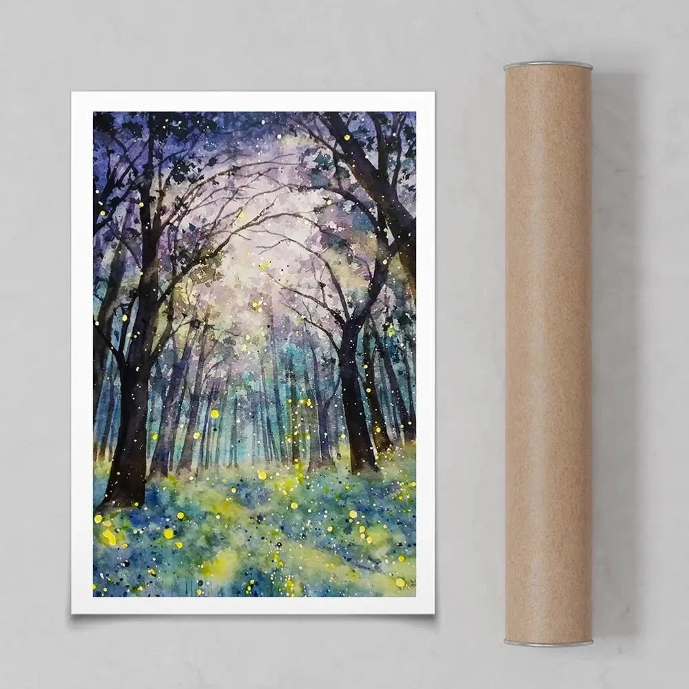 Fireflies Forest Art Print Fireflies Forest Art Print wall art product Tinna widianti / Shutterstock