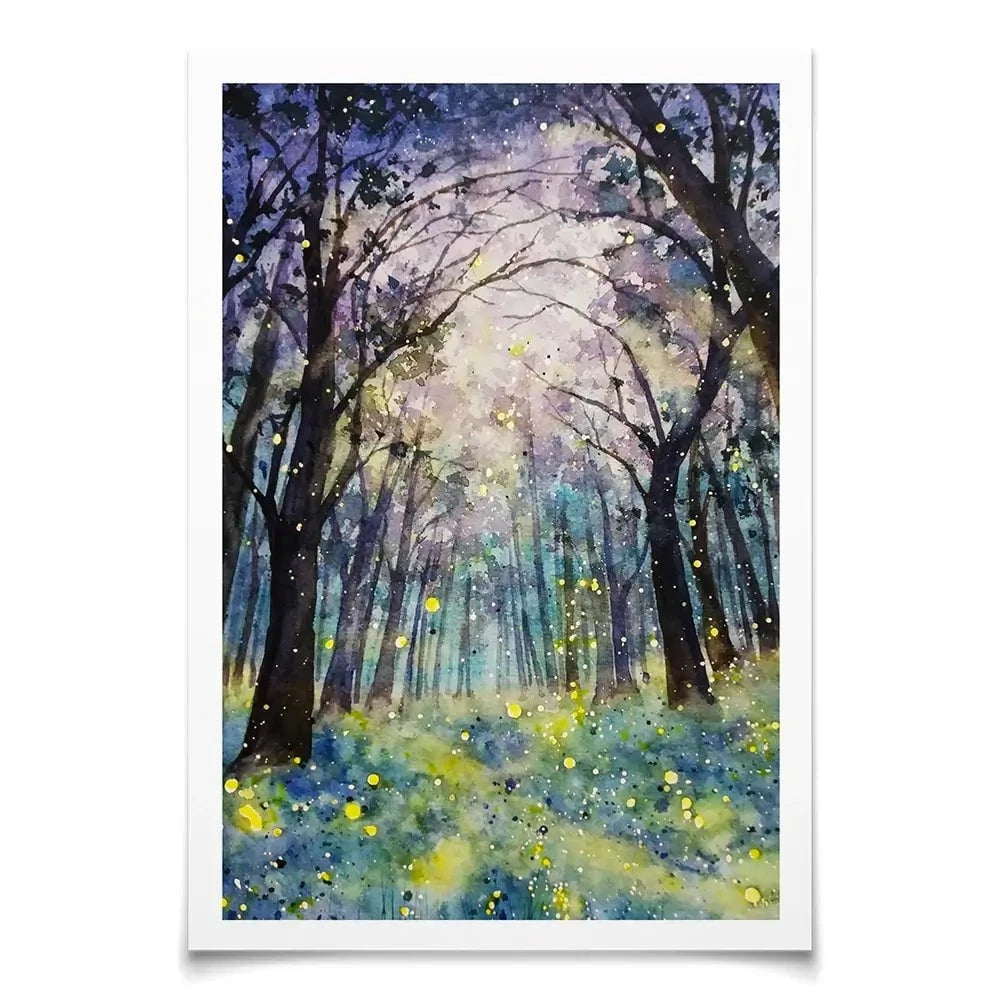 Fireflies Forest Art Print Fireflies Forest Art Print wall art product Tinna widianti / Shutterstock