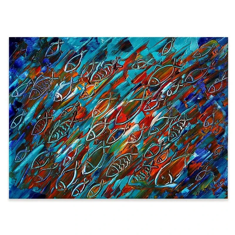 Fish Frenzy Canvas Print Fish Frenzy Canvas Print wall art product Denis Kuvaev / Shutterstock