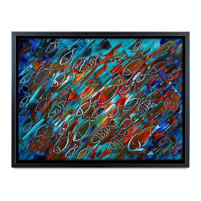 Fish Frenzy Canvas Print Fish Frenzy Canvas Print wall art product Denis Kuvaev / Shutterstock