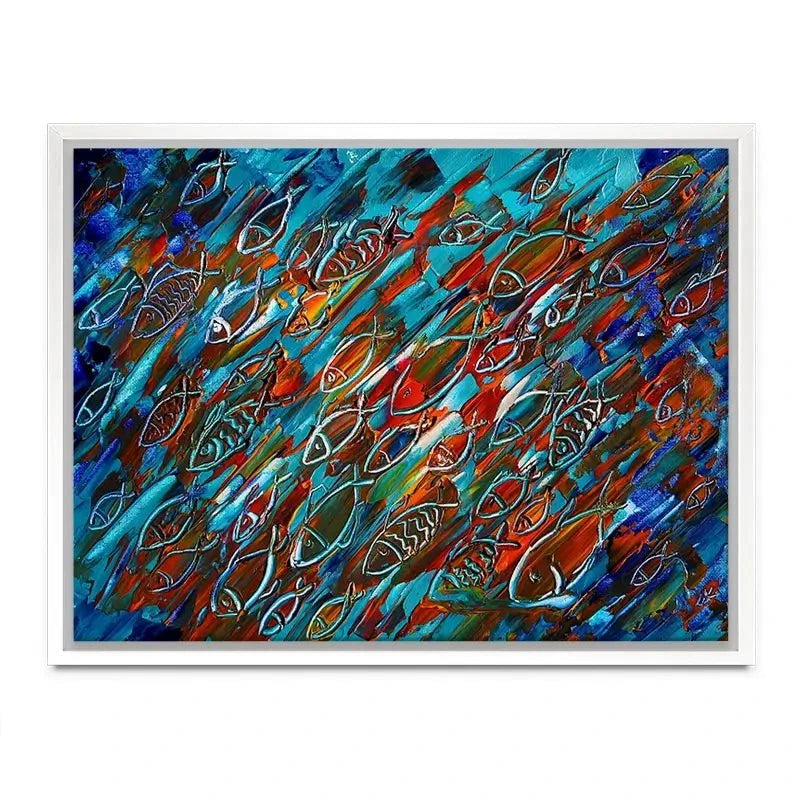 Fish Frenzy Canvas Print Fish Frenzy Canvas Print wall art product Denis Kuvaev / Shutterstock