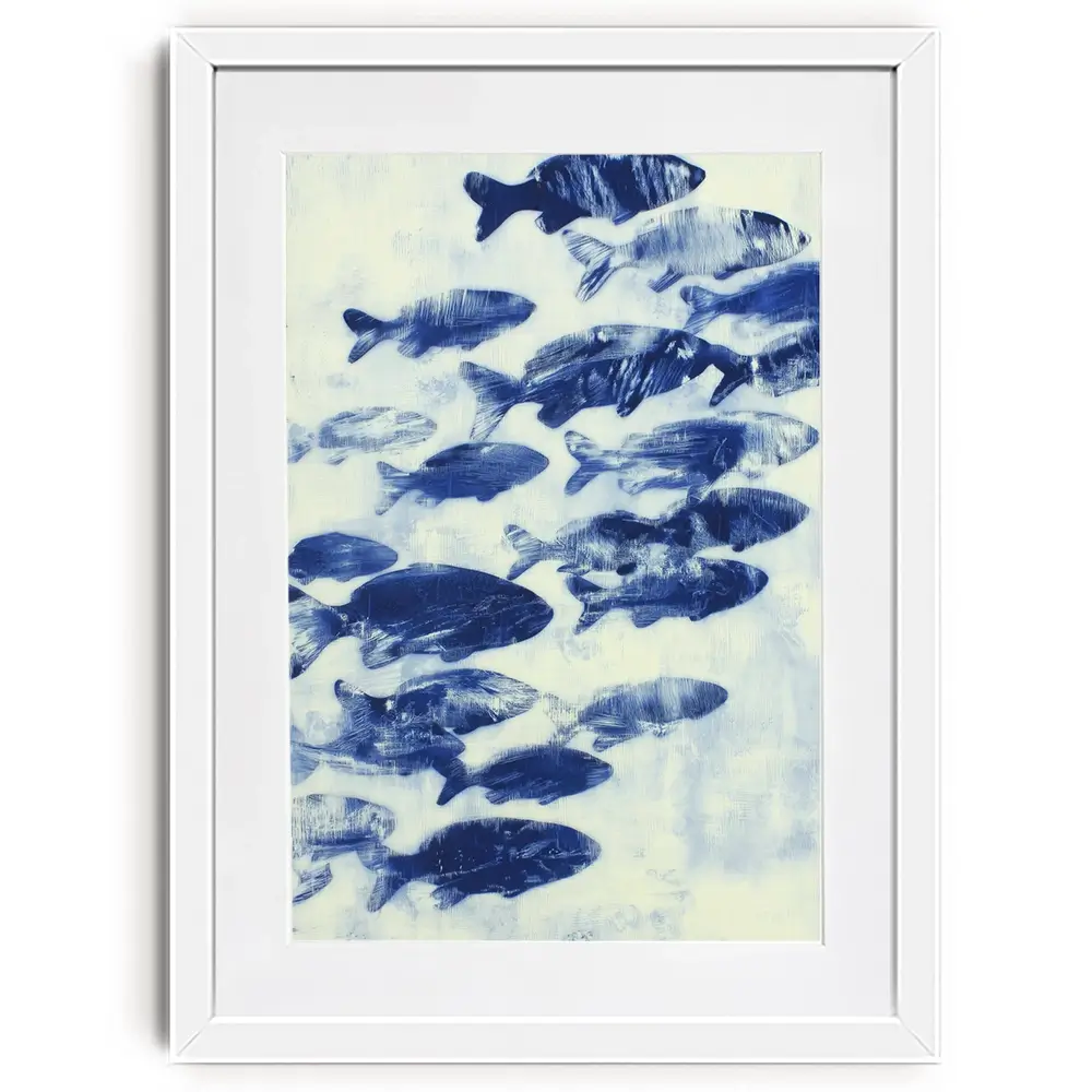 Fish Study Framed Art Print Fish Study Framed Art Print wall art product Chromatic Storm Studio