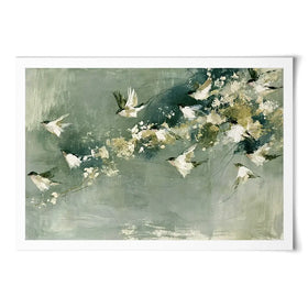 Flight Past Blossoms Art Print Flight Past Blossoms Art Print wall art product Chromatic Storm Studio