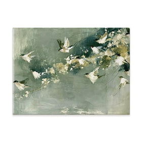 Flight Past Blossoms Canvas Print Flight Past Blossoms Canvas Print wall art product Chromatic Storm Studio
