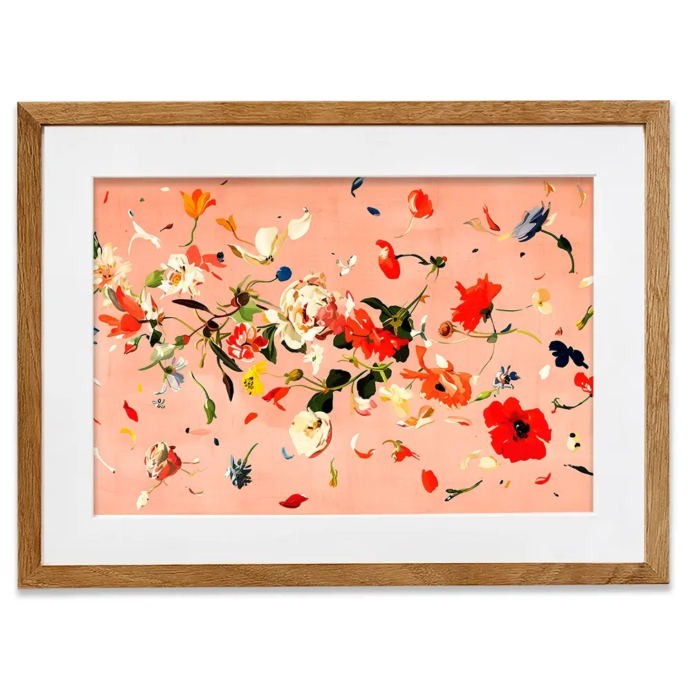 Floating Flowers Framed Art Print Floating Flowers Framed Art Print wall art product Treechild