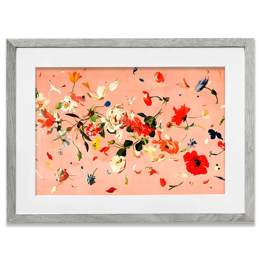 Floating Flowers Framed Art Print Floating Flowers Framed Art Print wall art product Treechild