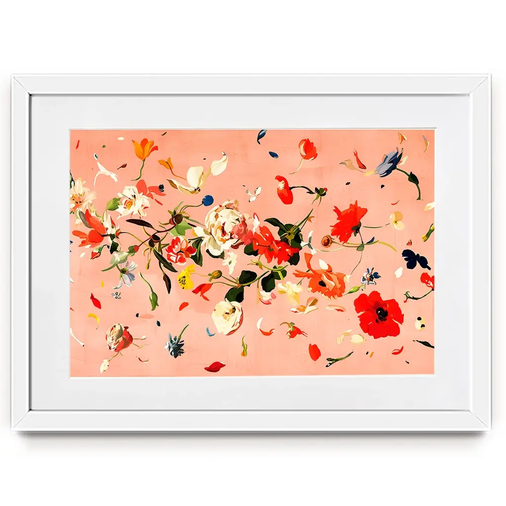 Floating Flowers Framed Art Print Floating Flowers Framed Art Print wall art product Treechild