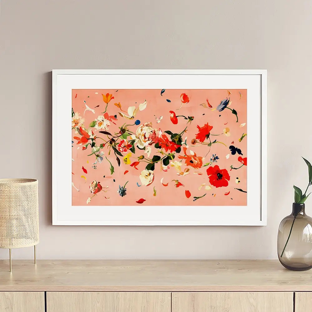 Floating Flowers Framed Art Print Floating Flowers Framed Art Print wall art product Treechild