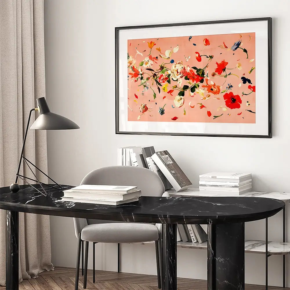 Floating Flowers Framed Art Print Floating Flowers Framed Art Print wall art product Treechild