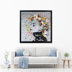 Floral Audrey Hepburn Canvas Print wall art product Liz Pangrazi Art
