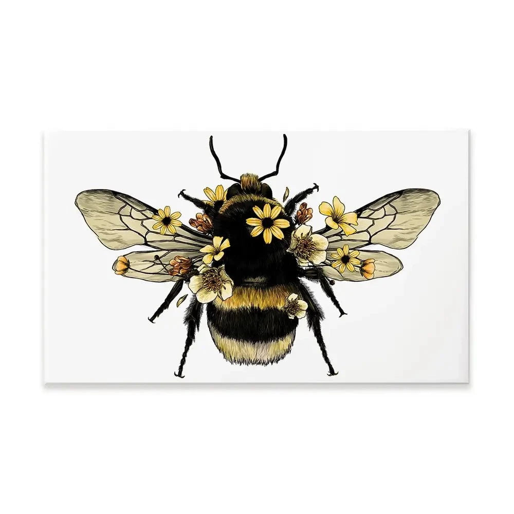 Floral Bumblebee Canvas Print Floral Bumblebee Canvas Print wall art product Serafima Dashkevich / Shutterstock