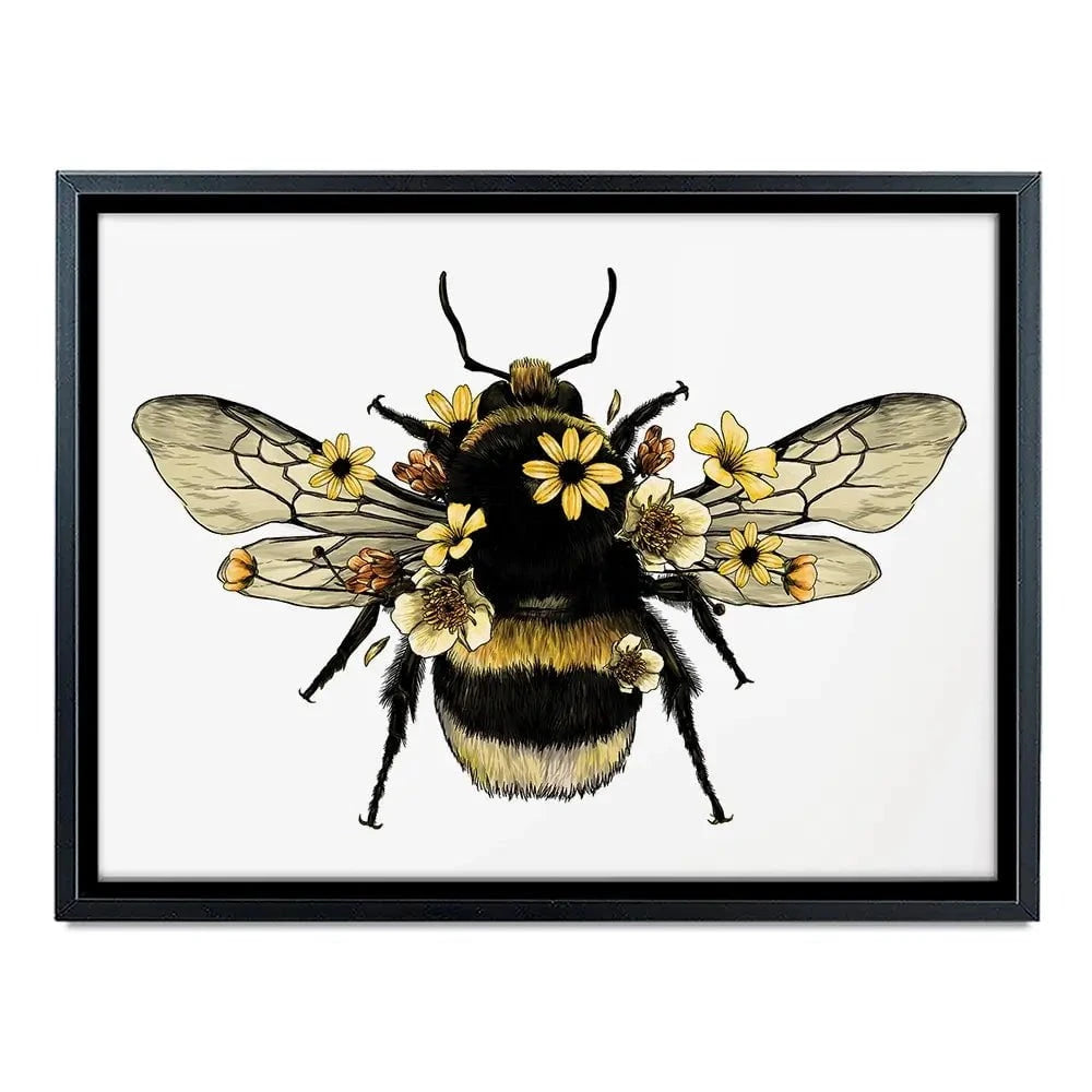 Floral Bumblebee Canvas Print Floral Bumblebee Canvas Print wall art product Serafima Dashkevich / Shutterstock