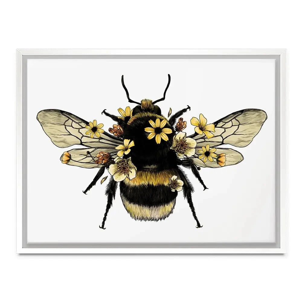 Floral Bumblebee Canvas Print Floral Bumblebee Canvas Print wall art product Serafima Dashkevich / Shutterstock