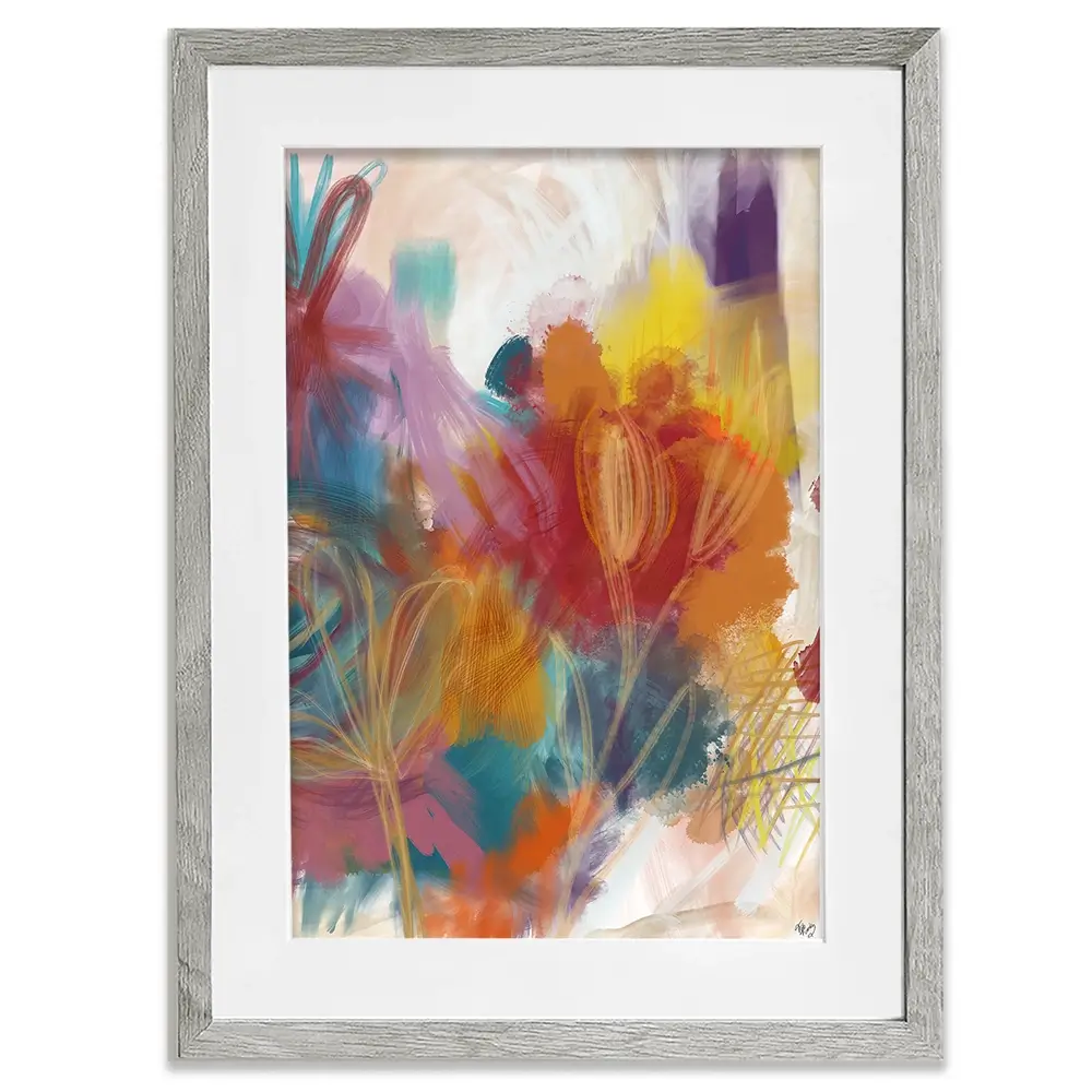 Floral Carnival Framed Art Print Floral Carnival Framed Art Print wall art product Fab Funky
