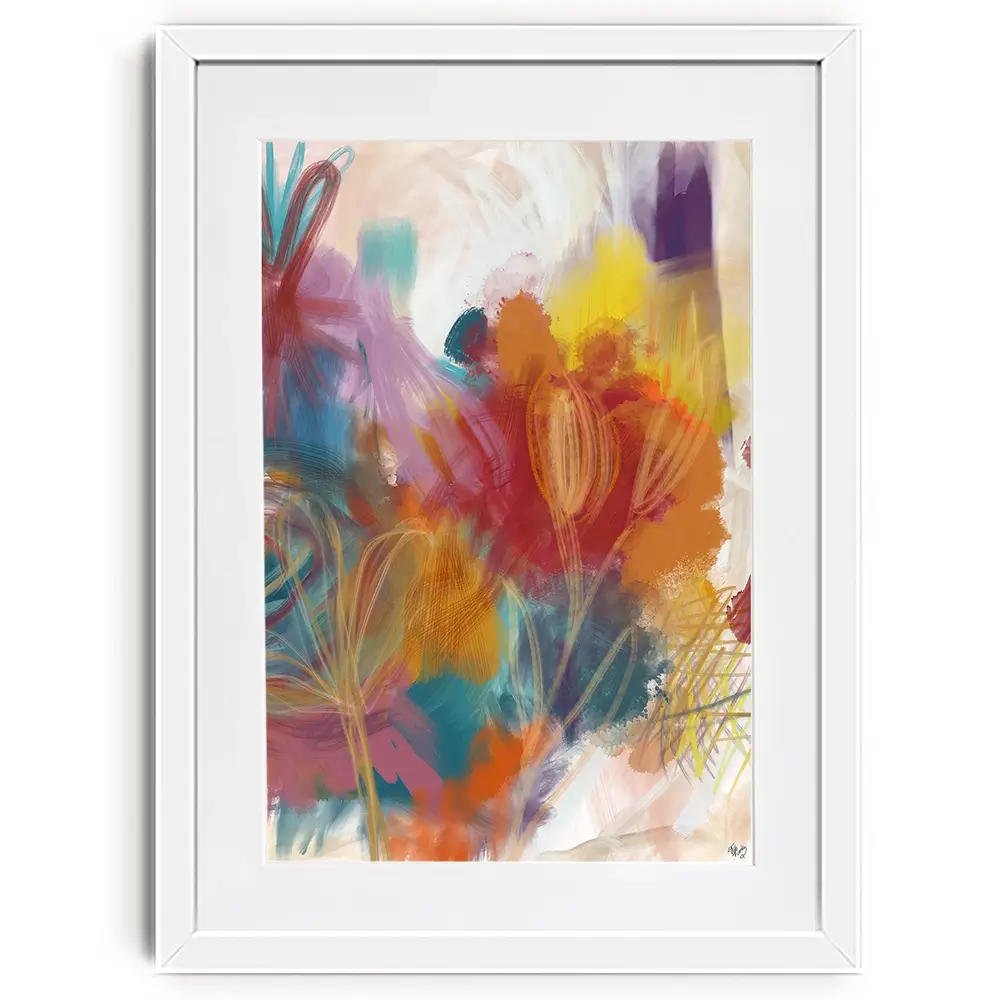 Floral Carnival Framed Art Print Floral Carnival Framed Art Print wall art product Fab Funky