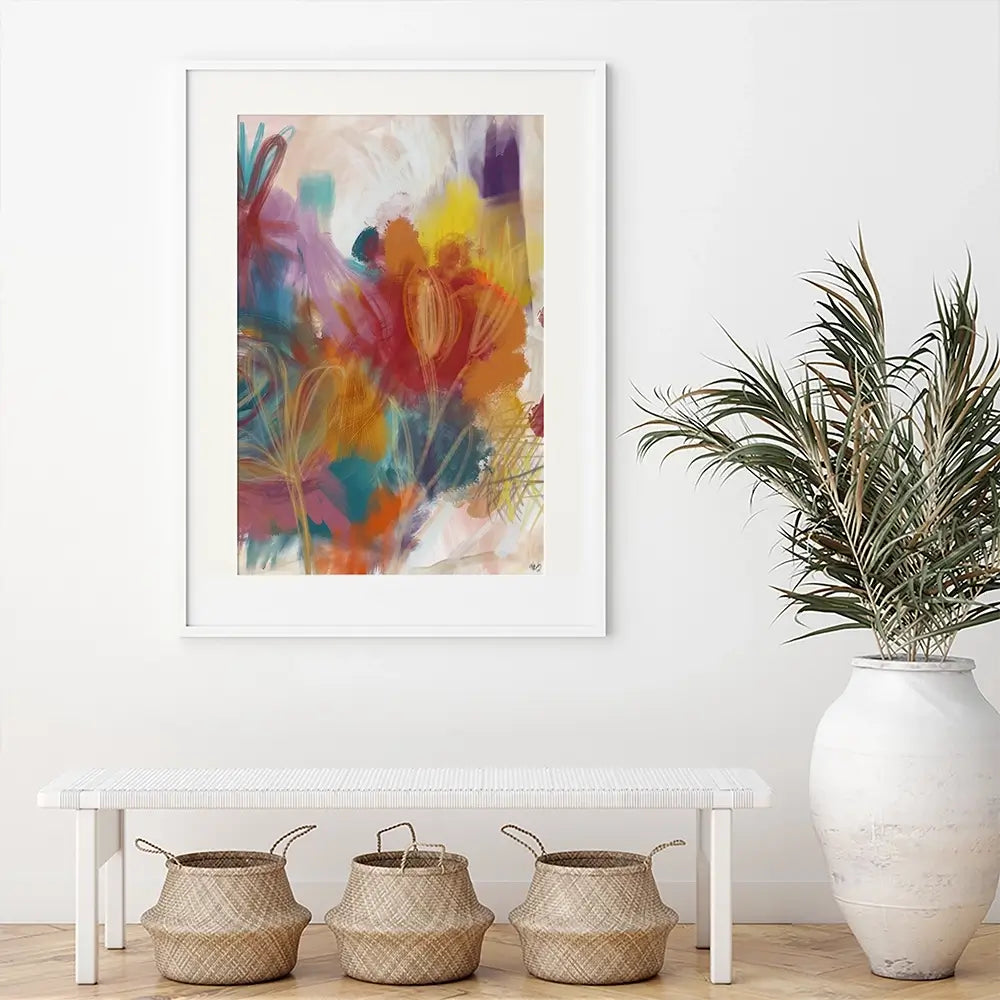 Floral Carnival Framed Art Print Floral Carnival Framed Art Print wall art product Fab Funky