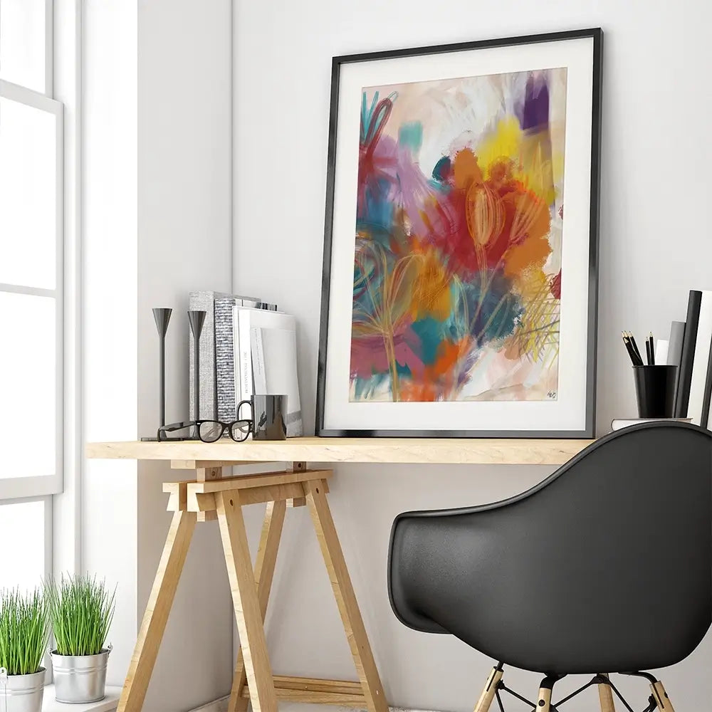 Floral Carnival Framed Art Print Floral Carnival Framed Art Print wall art product Fab Funky