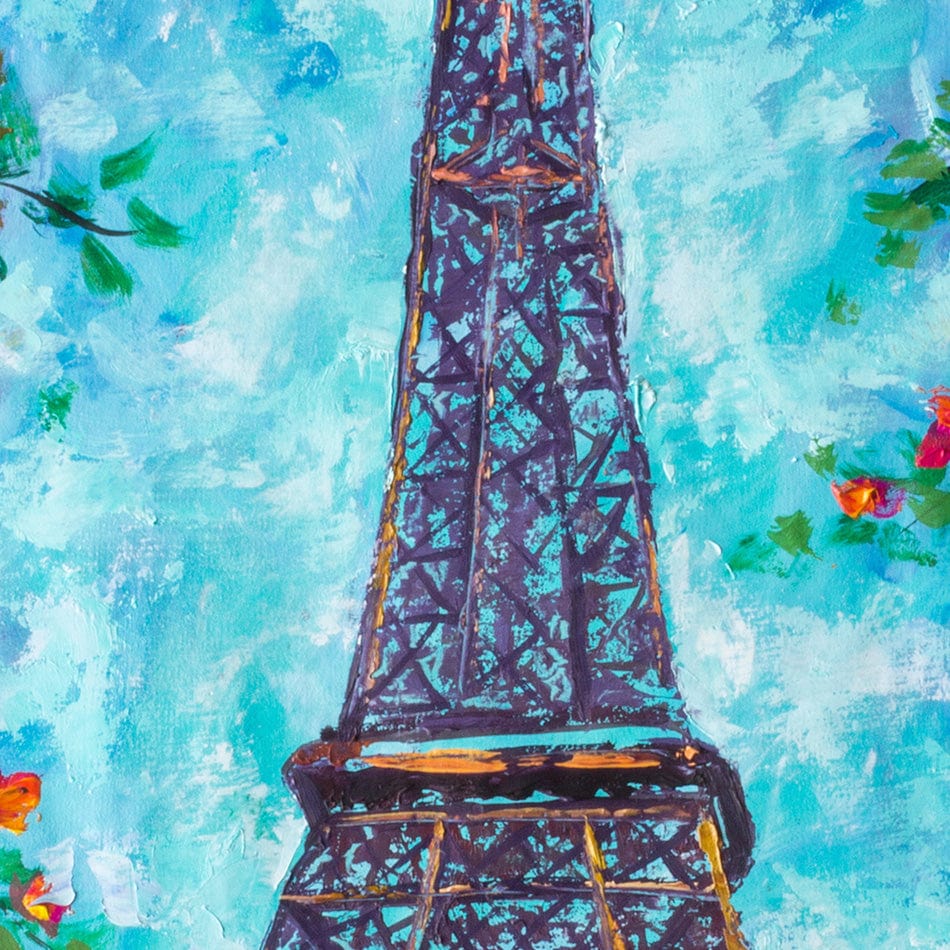 Floral Eiffel Tower Art Print wall art product / Shutterstock