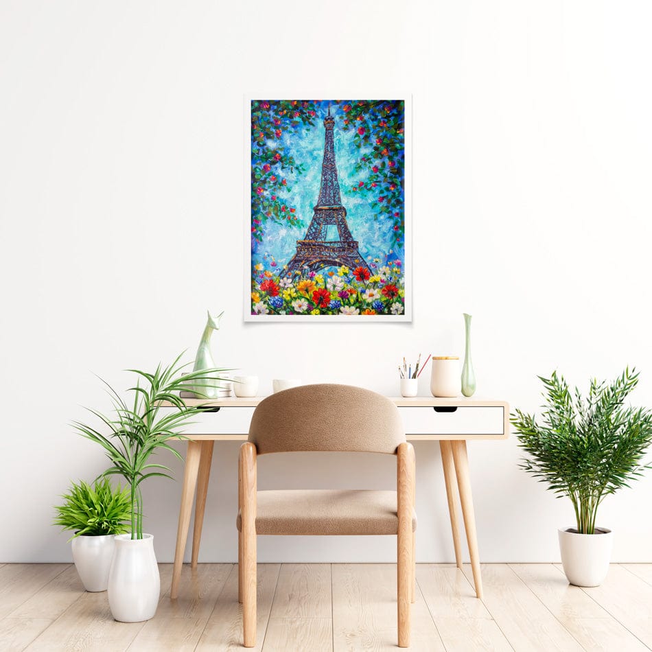 Floral Eiffel Tower Art Print wall art product Valery Rybakow / Shutterstock